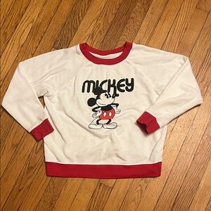 Red and white Mickey Disney sweatshirt youth XL but easily can be women’s Small